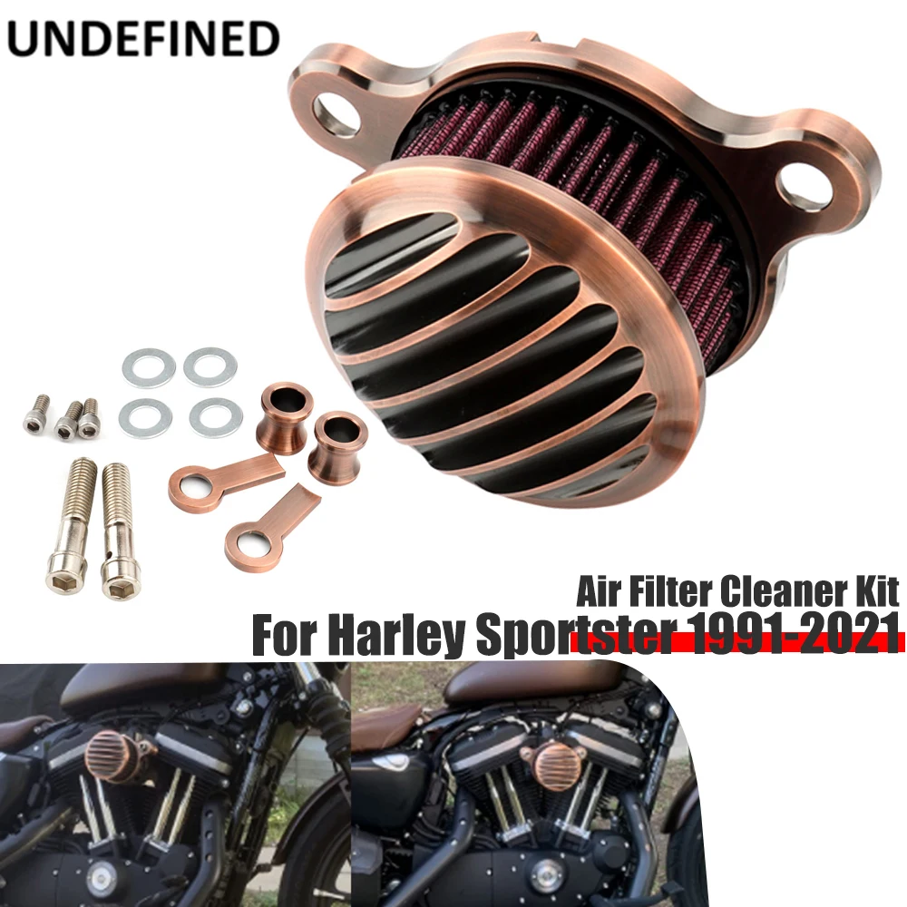 

For Harley Sportster XL Iron 883 XL1200 48 72 1991-2020 2021 Air Cleaner Intake Filter System Motorcycle Aluminum Air Filters