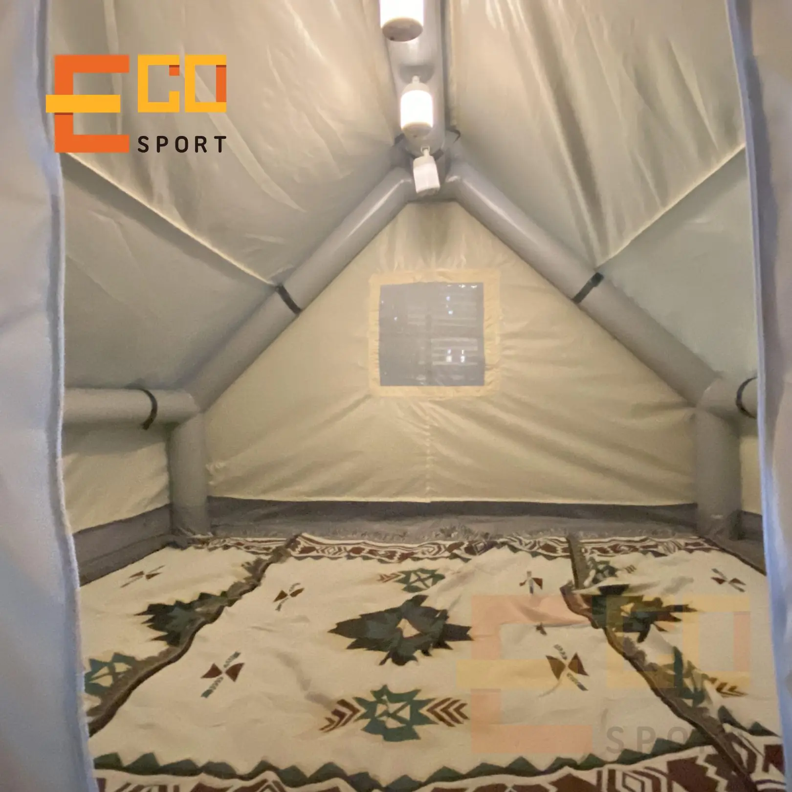 Desert Windproof Waterproof Inflatable Camping Bell Tent Outdoor Glamping House Inflatable Camping Tent