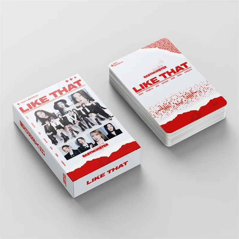 K-pop 55pcs/set Baby Monster Returns Album Single LIKE THAT LOMO Card PHARIT A Postcard Photo Card AHYEON Collectible Gift Kpop