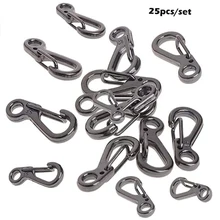 

25Pcs SF Classic Simple Mini Spring Hanging Buckle Portable Keychain Outdoor Rope Strap Hook EDC Tools and Equipment