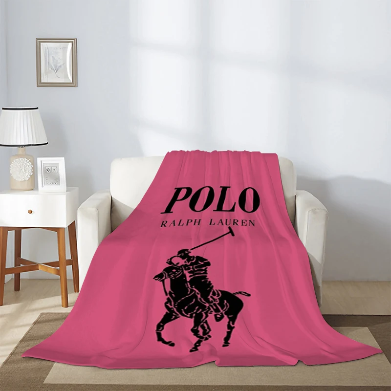 R-Ralph Lauren 침대용 푹신하고 부드러운 담요, 양털 담요 및 던지기 장식 소파 담요, 여름 이불, 모피 가정