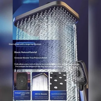 อุปกรณ์ห้องน้ำอัจฉริยะ ห้องอาบน้ำฝักบัว เก้าอี้อาบน้ำแบบหมุนได้ หัวฝักบัวแบบติดตั้งภายใน ระบบฝักบัวอาบน้ำ อุปกรณ์ควบคุมอุณหภูมิอาบน้ำ 2