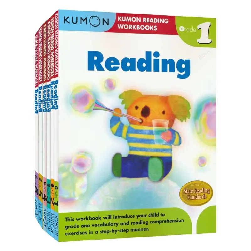 

Kumon Reading Workbooks G1-G6 Official Education English Original Primary School All Grades Books