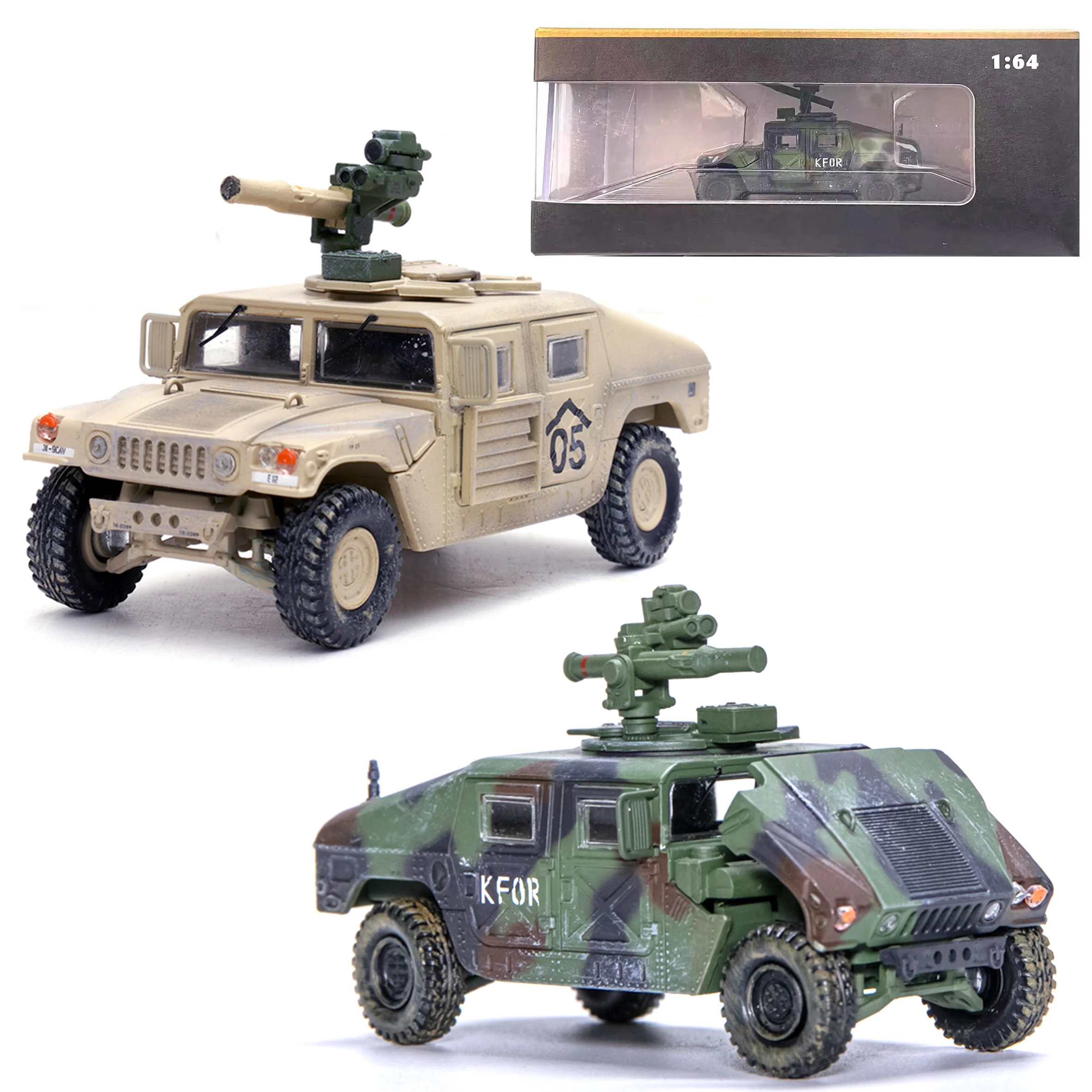 1: 64 US M1046 HMMWV Tactical Vehicle Model Anti Tank Missile