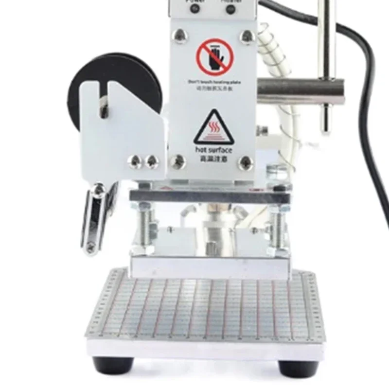 Desktop Slidable Workbench Thermal Press Digital Leather Wood PVC Paper Hot Foil Stamping Machine Embossing Bronzing Tool