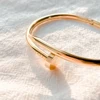eManco Classic Punk Rivet Bracelets Feminine Simple Fashion Bracelet Stainless Steel Screw Bangles Ladies Gift 4