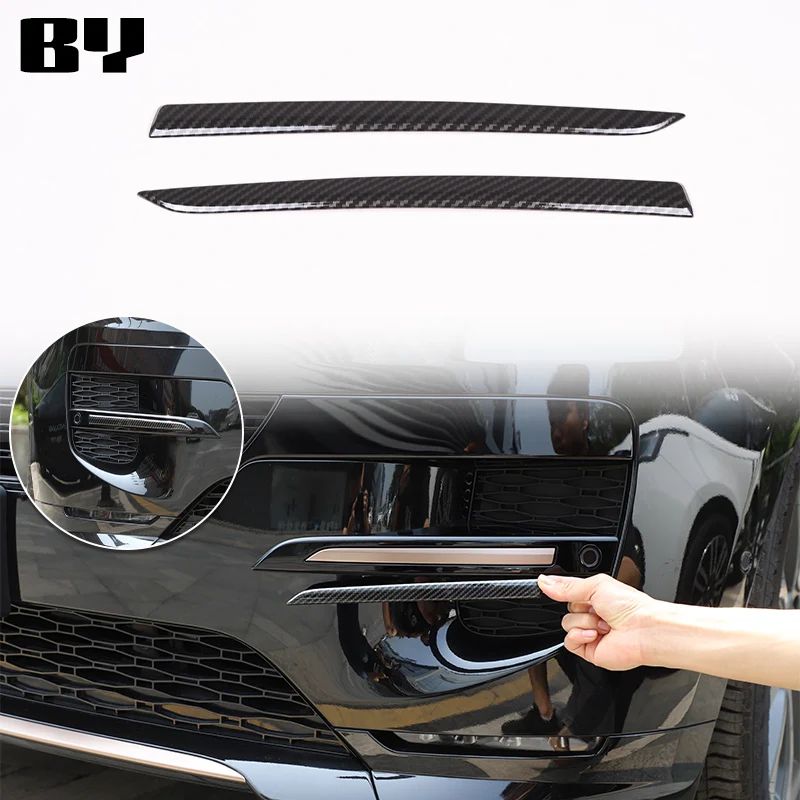 

For Land Rover Range Rover Sport L461 2023+ ABS Carbon Fiber Style Car Front Bumper Trim Decorative Cover Exterior Accessories