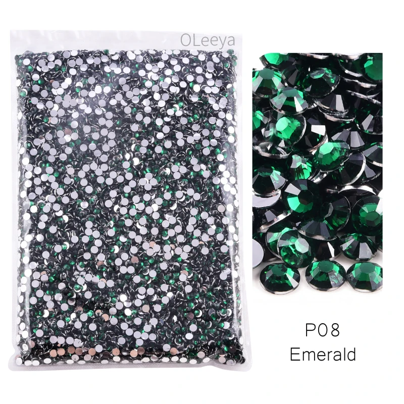 Oleeya Wholesale Flatback Silver Resin Rhinestones - Large Pack Glitter Crystals