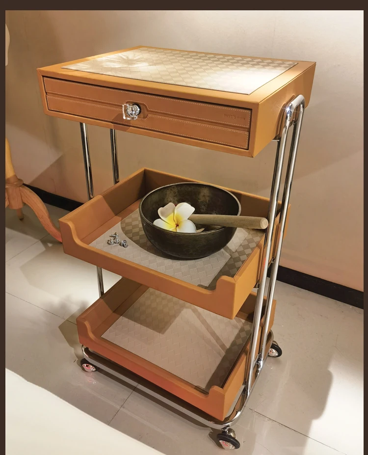 Description Picture 5 of itemTattoo Beauty Salon Trolley Utility Spa Cosmetic Rolling Salon Trolley Medical Luxury Carrito Auxiliar Salon Furniture BL50ST