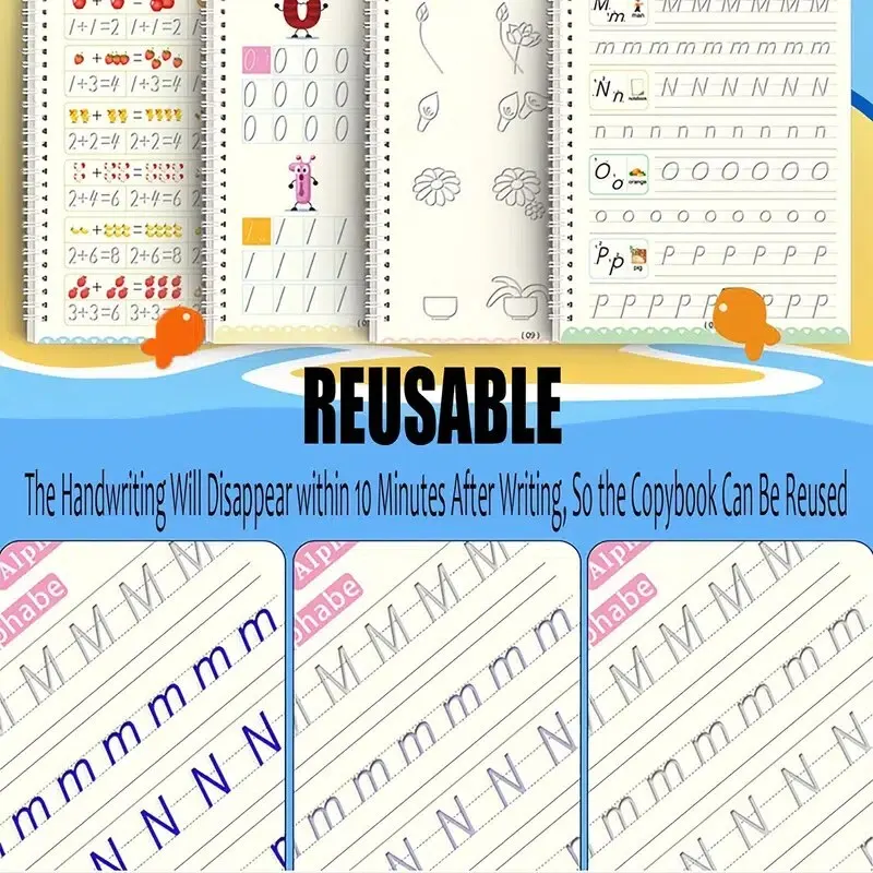 Reusable Kids Magic Copybook 4