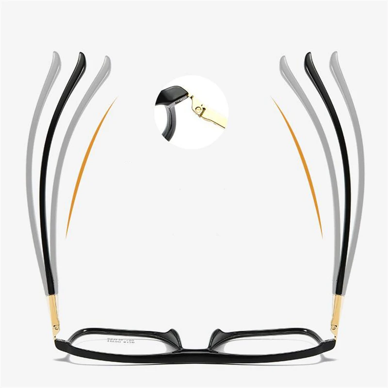 Double Beam Big Frame Square Nearsighted Glasses Women Men TR90 Short-sight  Eyeglasses Prescription 0 -0.5 -0.75 -1.0 To -6.0 5