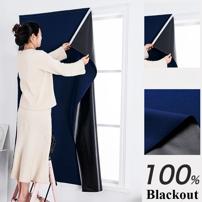 No-Drill 100 Blackout Short Curtains - Easy Install for Living Room Bedroom and Kitchen Décor