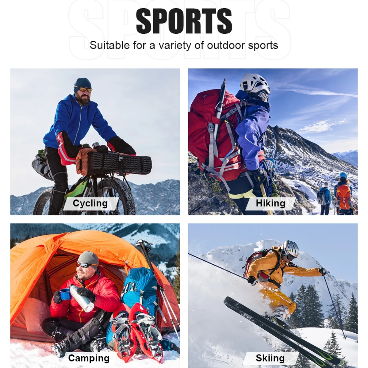 WRELS Earflap Winter Hat Warm Pullover Hat Thickened Beanie Hat Knitted Earflap Cap Soft Outdoor Cycling Running Ear Protector