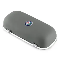 Premium Car Sun Visor Sunglasses Holder and Storage Clip Box Accessory - 1pc (Grey For Alfa Romeo)