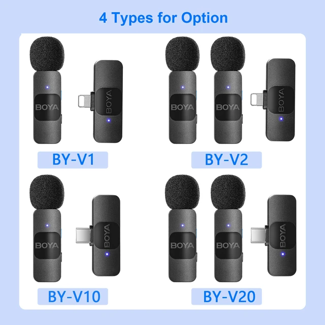 Micrófono Doble BOYA BY-V2 inalámbrico para iPhone