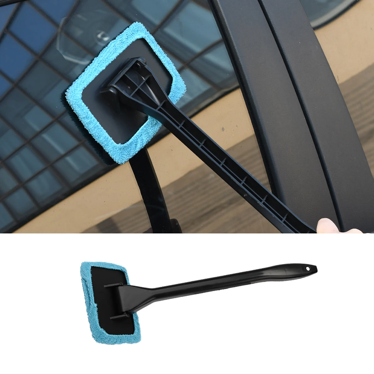 Car Window Cleaner Brush Kit Windshield Cleaning Wash Tool Inside Interior Auto Glass Wiper With Long Handle Car Accessories 5
