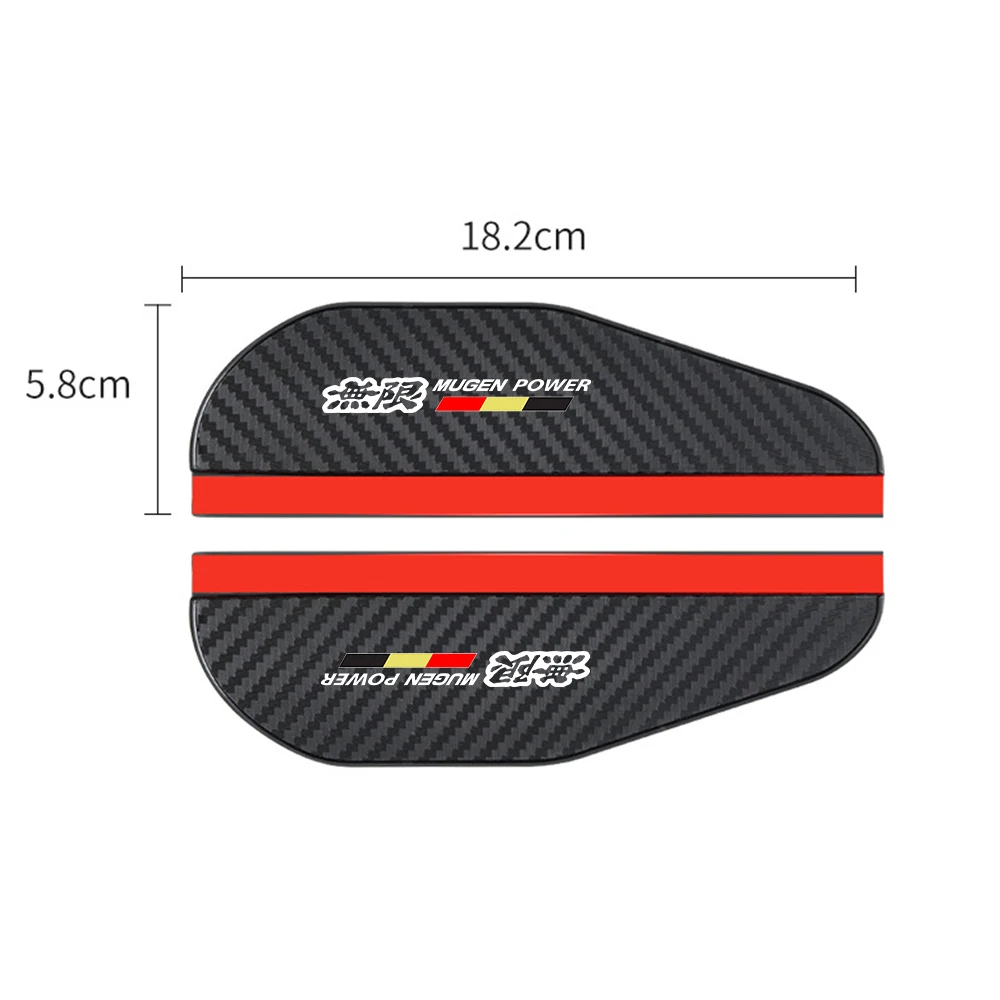 2pcs car rearview mirror carbon fiber rain accessories for Honda mugen power Accord Civic vezel Crv City Jazz Hrv car rearview mirror accessories