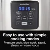 Simplicity 4-in-1 Electric Pressure Cooker, 3 Quart Multi-Function with Slow Cook, Steam, Sauté, Rice, Electric Rice Cooker 4