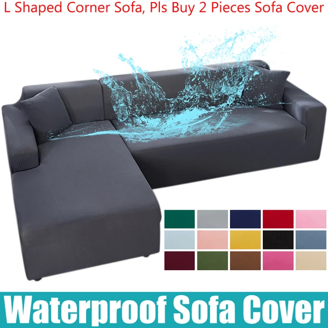 Waterproof Sofa Cover 1/2/3/4 Seater Sofa Cover for Living Room Elastic L Shaped Corner Sofa Cover Couch Cover for Sofa 1