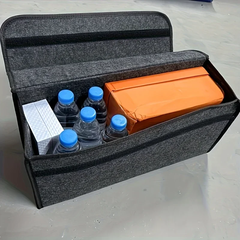 foldable car trunk organizer 1pc: ergonomic handle, durable fabric for suv/cars/trucks 1 Foldable Car Trunk Organizer 1PC: Ergonomic Handle, Durable Fabric - For SUV/Cars/Trucks 1