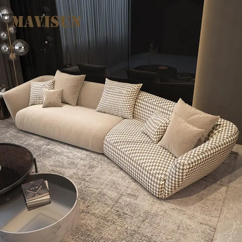 New Italian Minimalist Wash-free Technology Cloth Sofa Living Room Corner Special-shaped Designer Soft Sofa Chaise Lounge