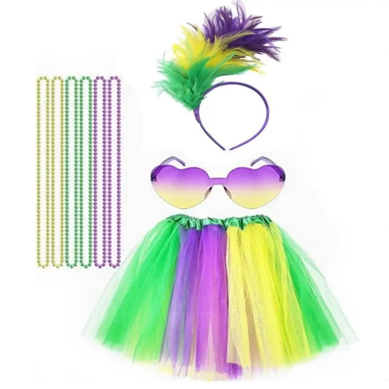 Festivo Mardi Gras Gonna Tutù Fasce Per Capelli Per Feste In Maschera Celebrazioni Vibrante Mardi Gras Per Abiti Eleganti X4Yc