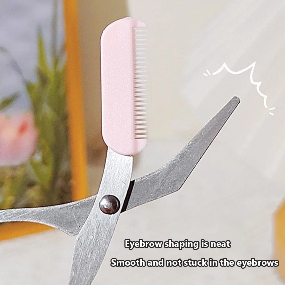 Crescent Trimmer Combination 0.1mm Stainless Steel Blade Novice Easy To Use Removed Eyebrow Comb Portable Eyebrow Trimmer Tools 3