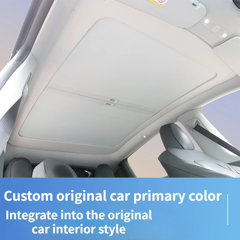 

For Tesla Model Y 2023 Magnetic Sunshade Sunroof Sunshade Modely 2022 Retractable Sun Visor Cooling Cover Interior Modification