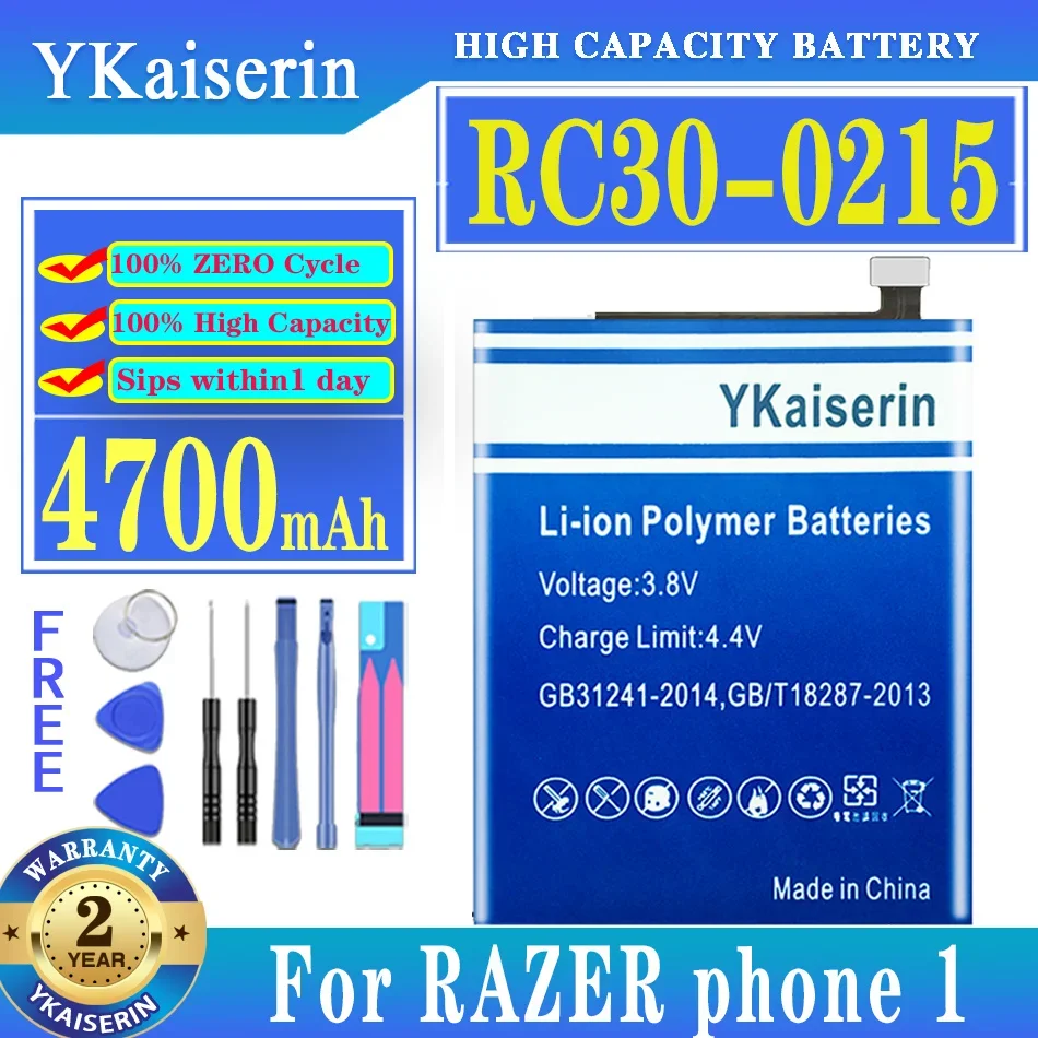 

YKaiserin Battery RC30-0215 RC300215 4700mAh for RAZER phone 1 phone1 Batteries