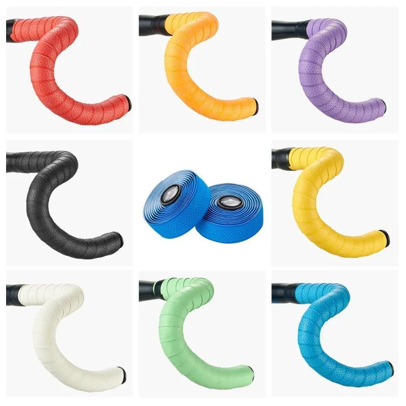 2PCS EVA Bicycle Handlebar Tape Colorful Cycling Mountain Bike with Bar Plugs EVA PU Tape Anti-Vibration Racing Cork Wrap bike handlebar tape