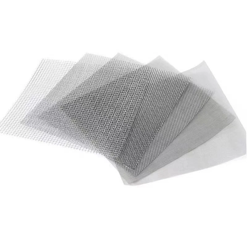 Stainless steel filter screen 10/20 Mesh Woven Wire Screening Filter Sheet Aquarium Fish Tank Decoration Plants Moss Net 2/5Pcs