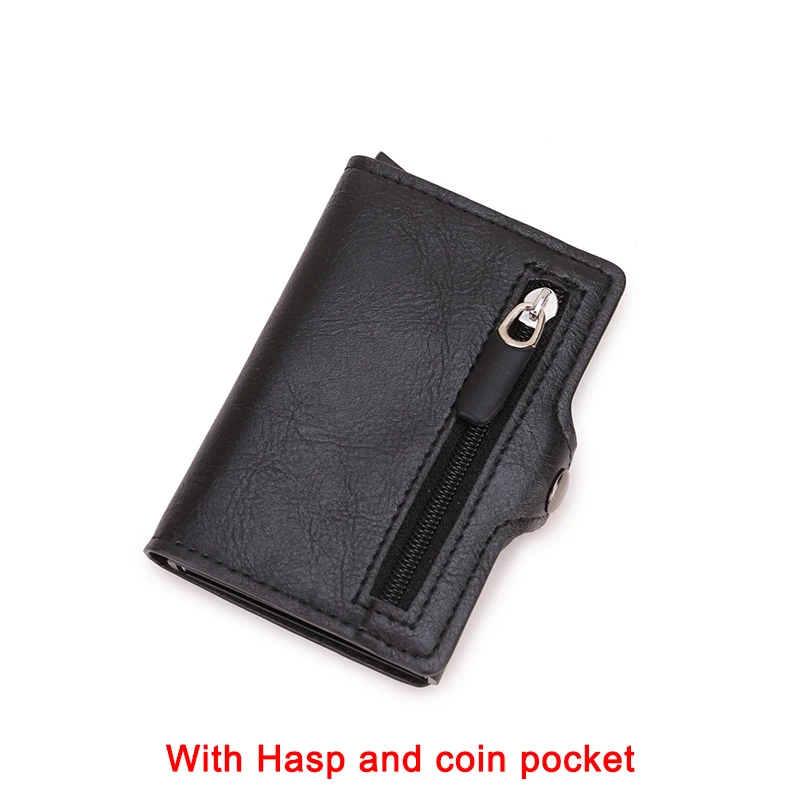 Carbon Fiber RFID Blocking Leather Wallet - Mens Credit Card Holder Case
