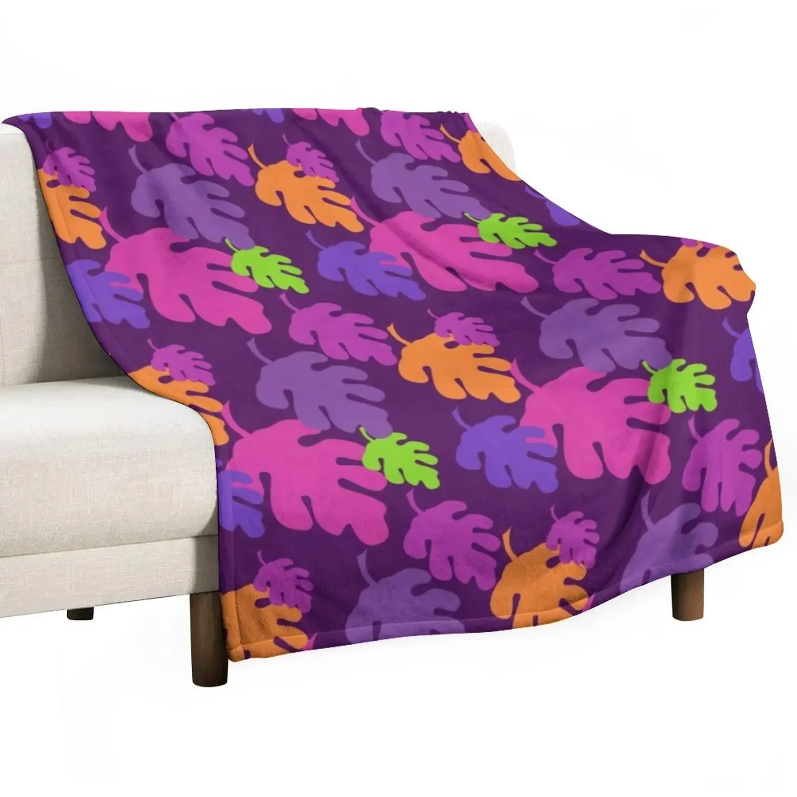 

It's Raining Leaves (Funky Colour Splash Oak Edition) Throw Blanket for babies blankets ands Tourist Soft Blankets