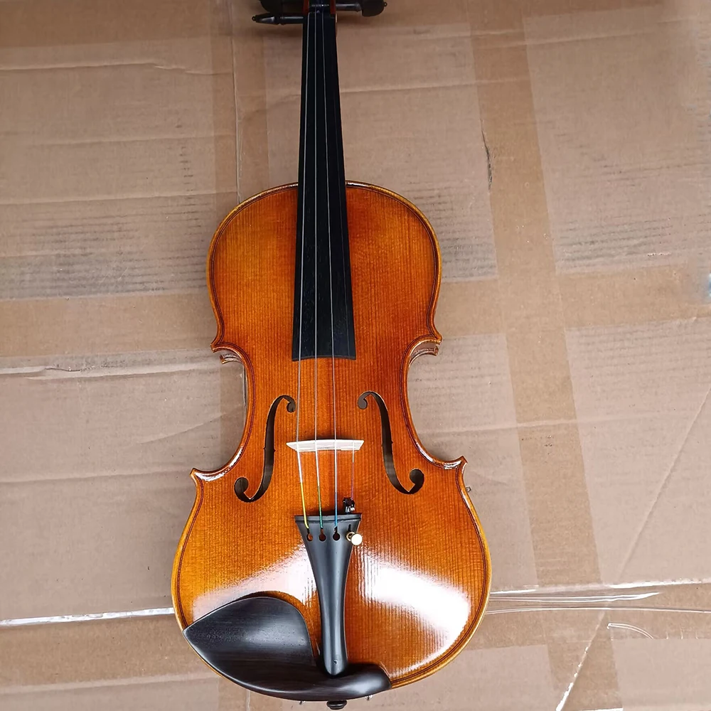 Handmade 4/4 size tiger patterned maple Retro solid wood Violin over 20 years beginner professional Musical Instruments acoustic violin,violin accessories