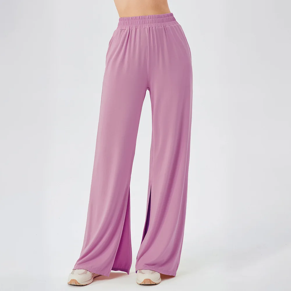 Women's high waist ballet pants gym running classical dance fitness loose wide leg yoga pants female straight harem trousers