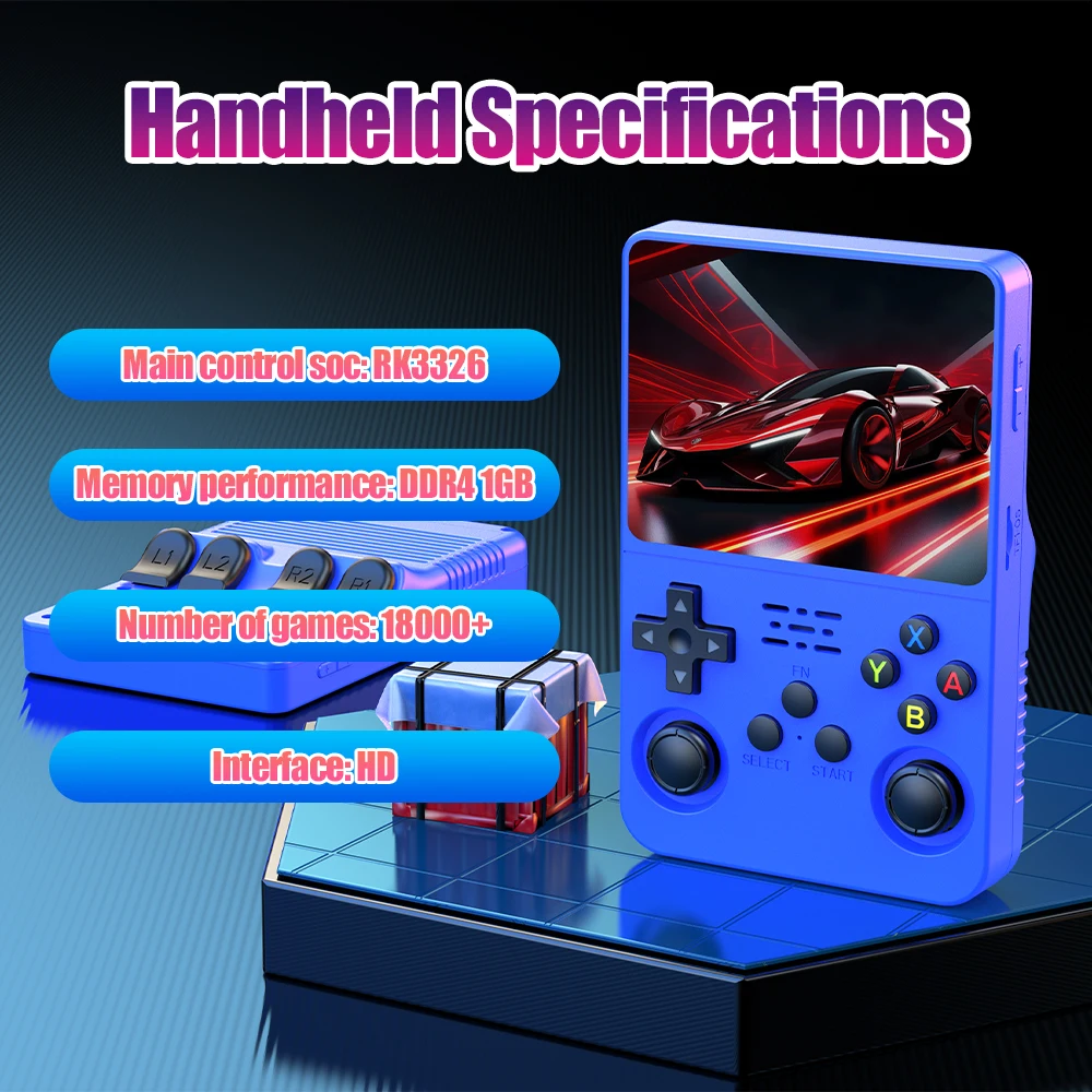 R36s 휴대용 게임기 (N64/PS1/PSP/CPS/GBA/GBC/MD/CPS1/SFC 레트로 비디오 게임 내장 18000+  게임)-Freehip.co.kr