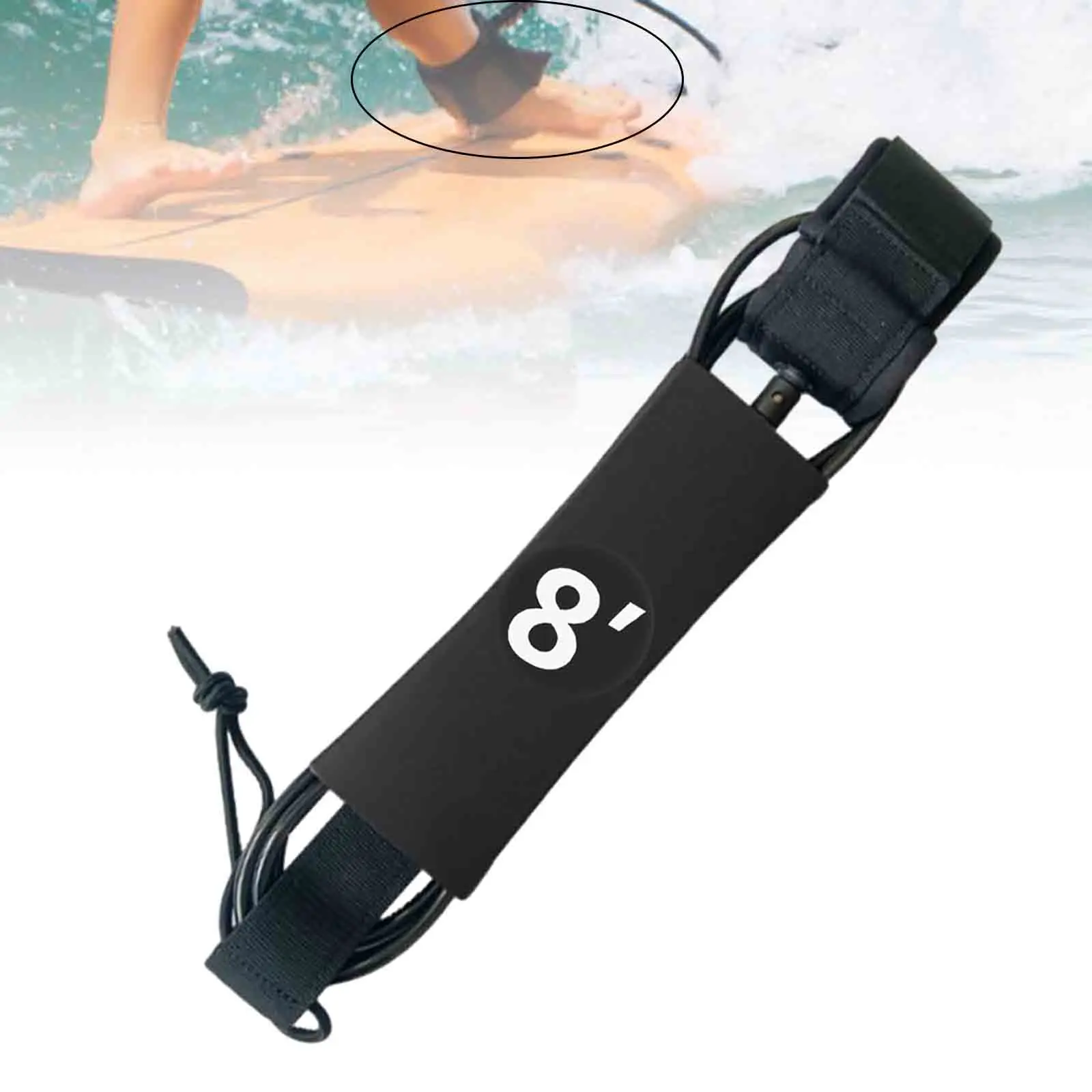 Surfboard Leash Paddleboard Leash Soft Surf Leash for Sea Surfing Accessories Outdoor Surfing Rope Replacement Water Sports 6