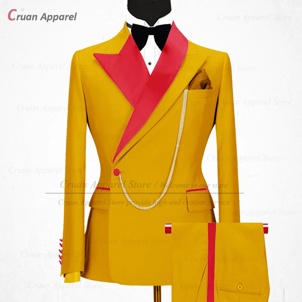 Men Formal Suit Slim Fit 2 Pieces Set
