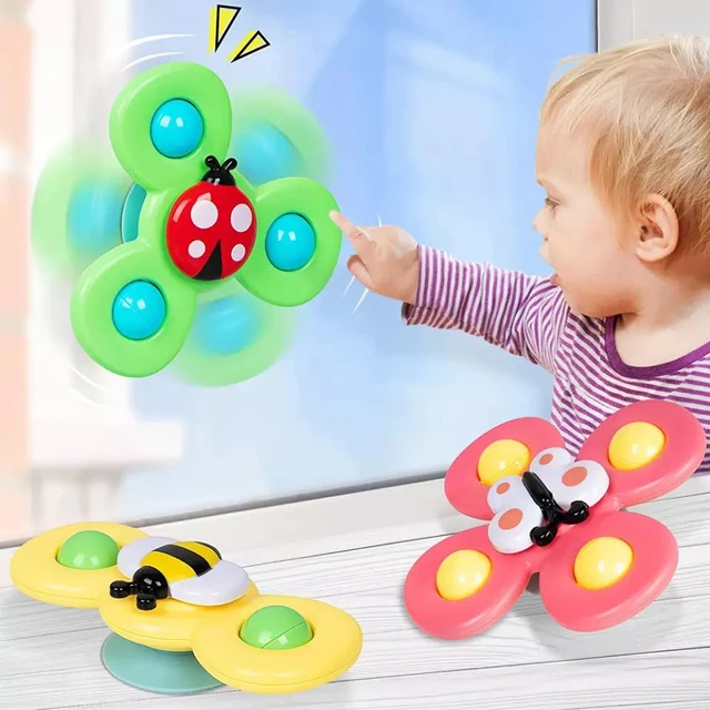 3 pièces/ensemble bébé bain drôle bain Spinner ventouse dessin