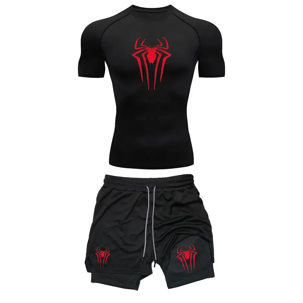Men S Workout Compression Set Y2k Spider Printed Gym Tshirts Breathable Running Shorts Quick Dry Sports.jpg Men S Workout Compression Set Y2k Spider Printed Gym Tshirts Breathable Running Shorts Quick Dry Sports.jpg