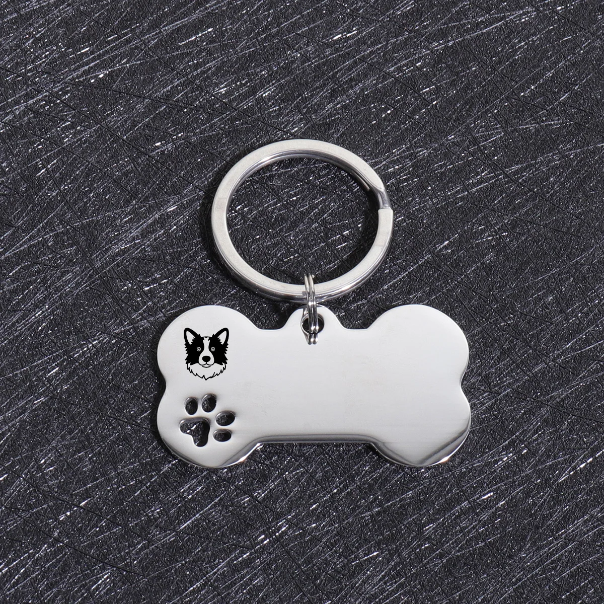 Personalized Bone-Shaped Stainless Steel Dog ID Tag with Custom Engraving
