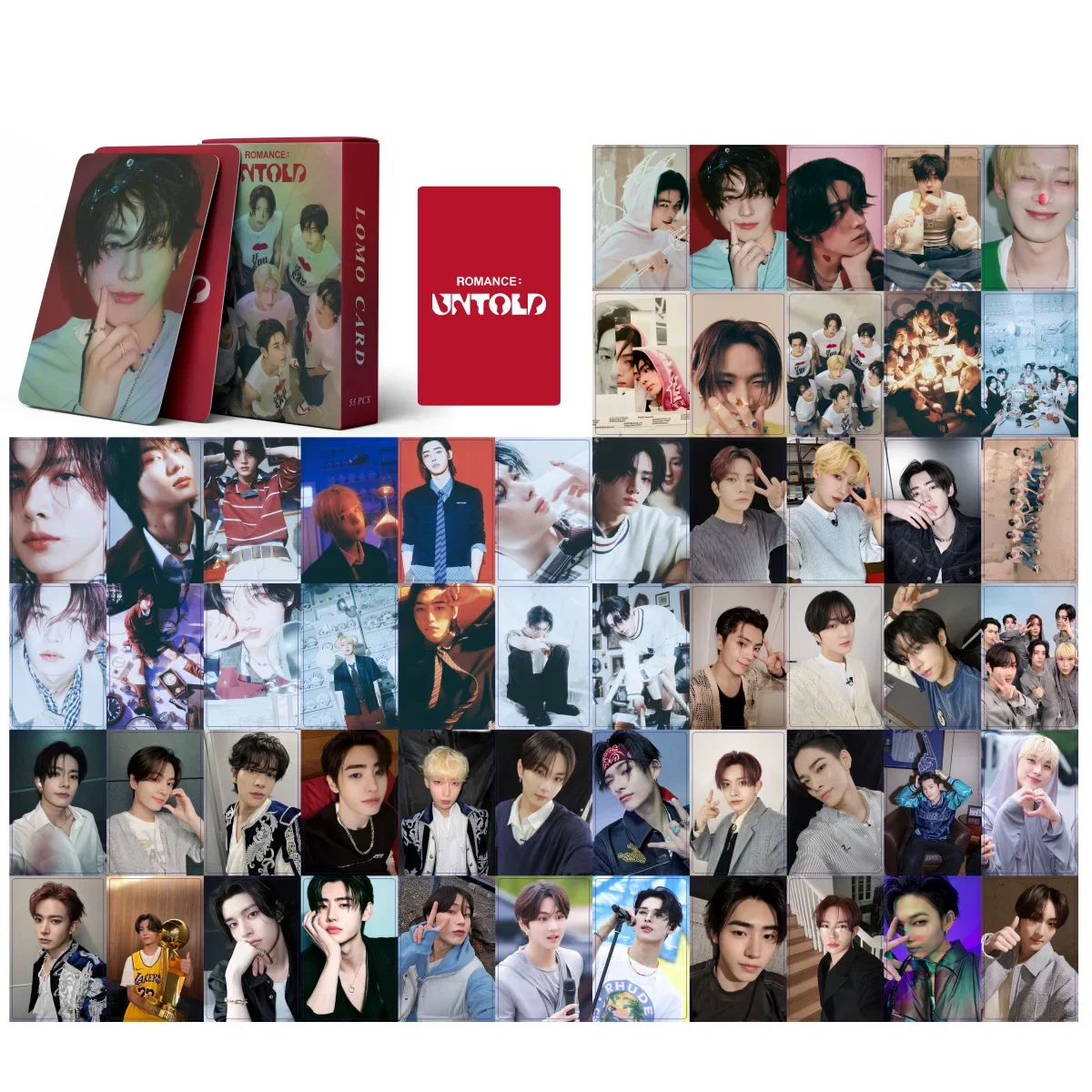 Kpop Boys Idol New Album ROMANCE : UNTOLD Lomo Card Photocards Double Sided Printd Postcards Fans Collection 55Pcs
