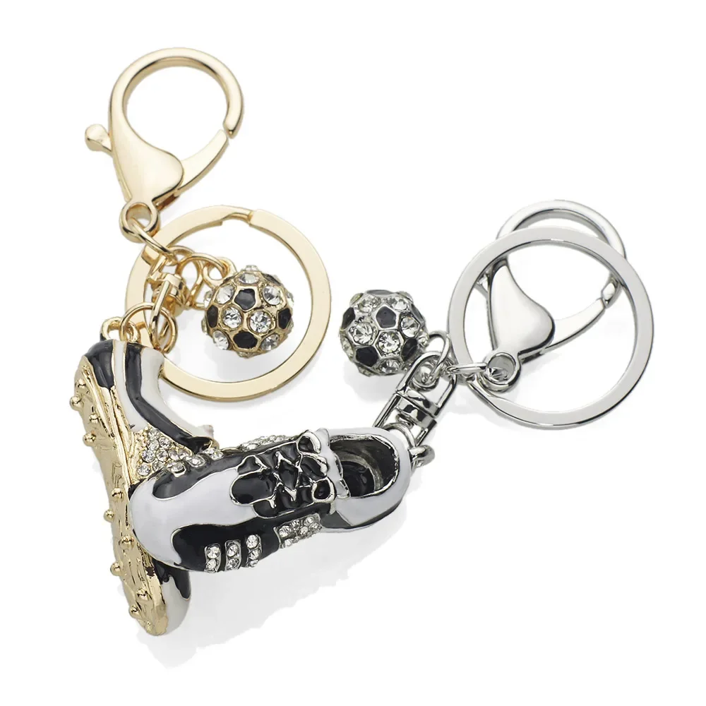 Crystal Football Soccer Shoes Rhinestone Keychains For Car Purse Bag Buckle Pendant Keyrings Key Chains Women Gift K258 - Image 5