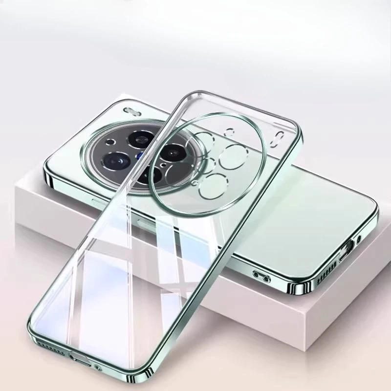 Electroplating Silicone Soft Shell Phone Case with Lens Protection
