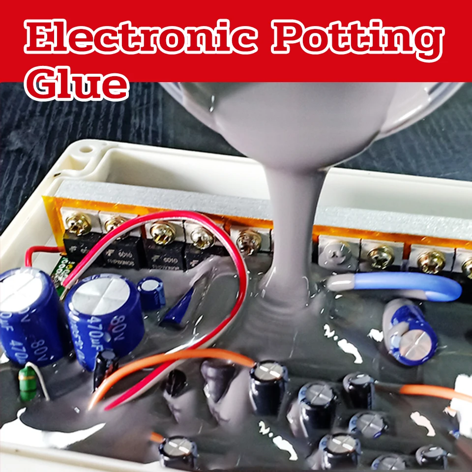 Transparent electronic potting glue circuit board seal waterproof insulation high temperature resistant silicone soft adhesive silicone glue sealant glue silicone sealant electrical sealant