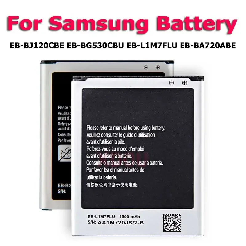 Batteria Di Alta Qualità Eb-Ba720Abe Eb-Bg530Cbu Eb-Bj120Cbe Eb-L1M7Flu Per Samsung Galaxy Grand Prime Express3 S3Mini A7