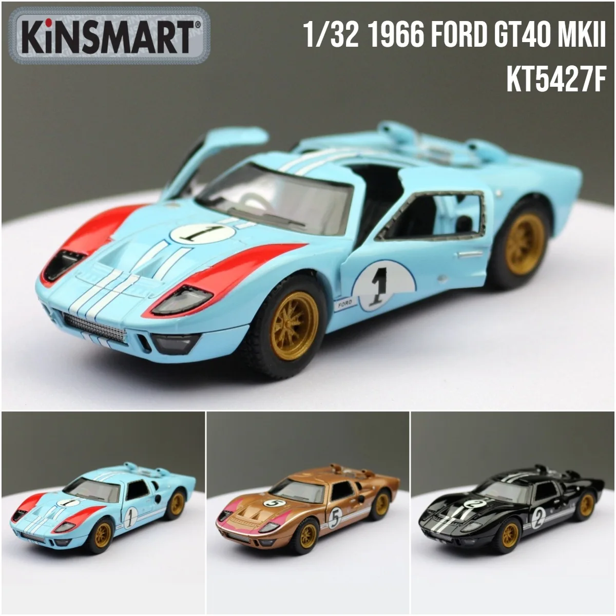 1966 Ford GT40 Mk II ミニカー 1/18 1966 Ford GT40 MK II Shelby Collectibles 1:18 Scale Blue