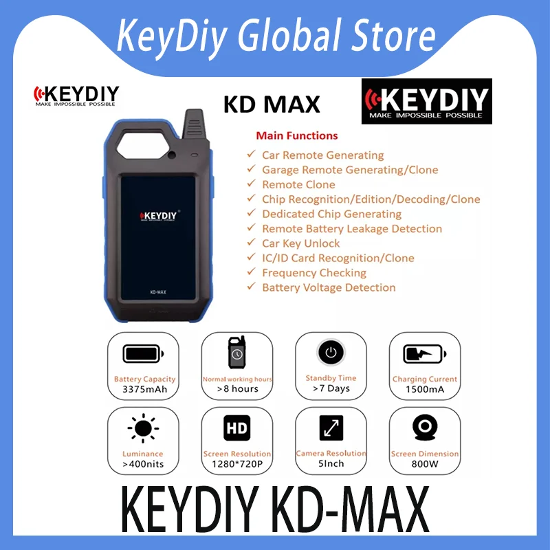 KEYDIY KD-MAX KD MAX KDMAX Key Programmer Remote Generator Chip Reader Frequency Tester Multi-functional Smart Device PK KDX4