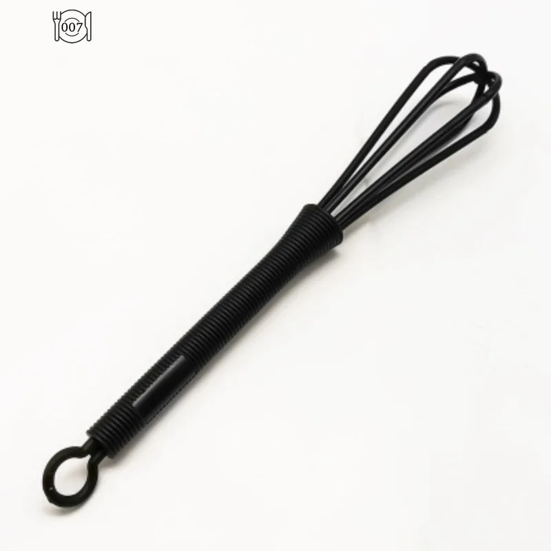 1 PCS Small Mini Plastic Whisk Mixer Hand Egg Beater Stirrer Baking Blender Tool Double Head Whisk with Small Spoon Kitchen egg beater rotary whisk dough whisk electric whisk handheld electric whisk balloon wire whisk wire whisk ball whisk