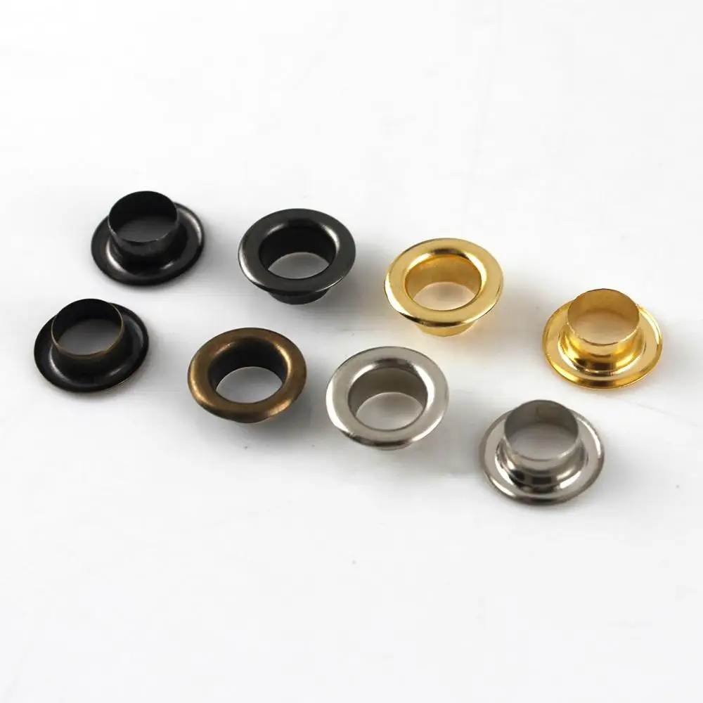 Metal Eyelet Grommet 100sets 5mm Brass Eyelet with Washer 300# for Leather Craft Repair Shoes Bag Clothing Leather Belt Hat metal eyelet grommet